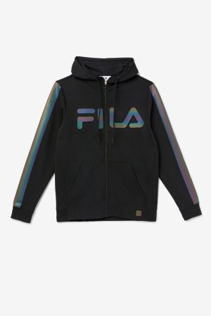 FILA Cadman Hoodies Black,Mens Clothing | CA.SUQAPF961